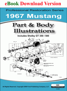 eBook download of 1967 Ford Mustang Part and Body Illustrations on PDF