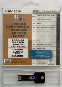 USB of the 1960-64 Lincoln Mercury Master Parts Catalog