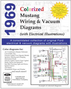 Cover of the 1969 Colorized Mustang Wiring and Vacuum Diagrams