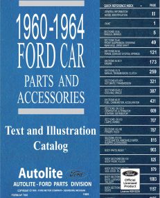 1960-64 Ford Car Parts and Accessories Catalog