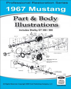 Screenshot of 1967 Ford Mustang Part and Body Illustrations on PDF