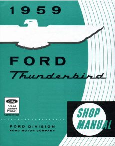 1959 Ford Thunderbird Shop Manual