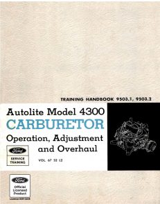 Autolite Model 4300 Carburetor