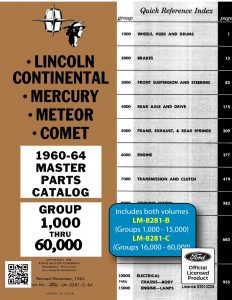 Screenshot of the 1960-64 Lincoln Mercury Master Parts Catalog