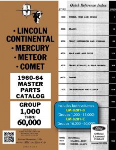 Screenshot of the 1960-64 Lincoln Mercury Master Parts Catalog