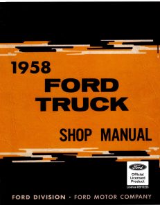 1958 Ford Truck Shop Manual PDF eBook