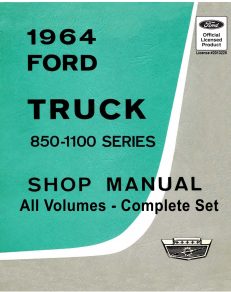 1964 Ford Truck Shop Manual 850-1100