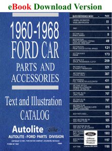 eBook cover 1963-1968 Ford Car Master Parts and Accessories Catalog