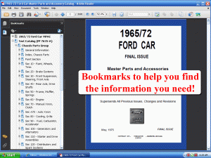 1965/72 Ford Car Master Parts and Accessories Catalog screenshot