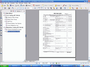 Screenshot of 1964/72 Ford Truck Master Parts and Accessories Catalog