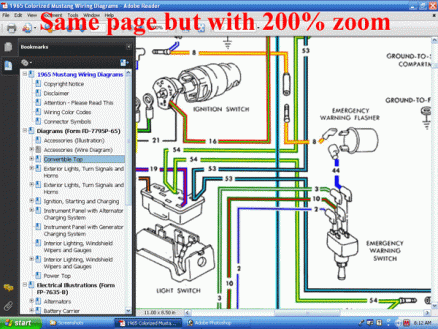 1965 Colorized Mustang Wiring Diagrams screenshot