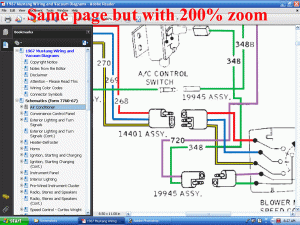 Screenshot of 1967 Colorized Mustang Wiring and Vacuum Diagrams