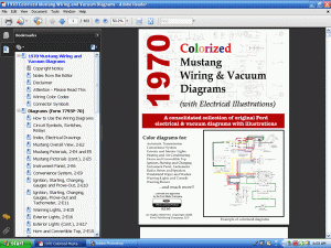 Screenshot of 1970 Colorized Mustang Wiring Diagrams