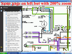 Screenshot of 1970 Colorized Mustang Wiring Diagrams