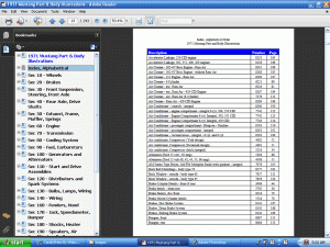 1971 Mustang Part and Body Illustrations