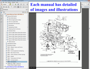Screenshot of the 1960-64 Lincoln Mercury Master Parts Catalog