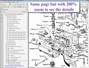 Screenshot of the 1960-64 Lincoln Mercury Master Parts Catalog