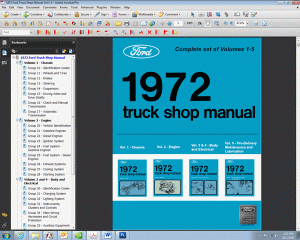 1972 Ford Truck Shop Manual screenshot