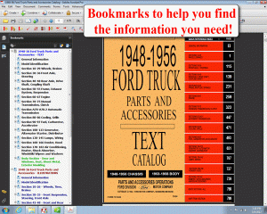 screenshot of 1948-56 Ford Truck Master Parts and Accessory Catalog PDF