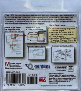 USB packaging of 1970 Colorized Mustang Wiring Diagrams