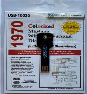 USB packaging of 1970 Colorized Mustang Wiring Diagrams