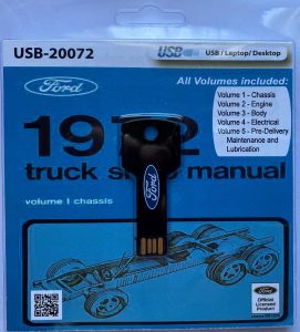1972 Ford Truck Shop Manual USB
