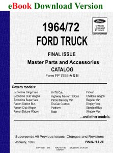 Ebook 1964/72 Ford Truck Master Parts and Accessories Catalog