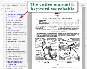 1949 1950 1951 Ford Passenger Car Shop Manual screenshot