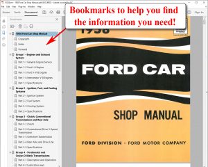 Screenshot 1958 Ford Car Shop Manual