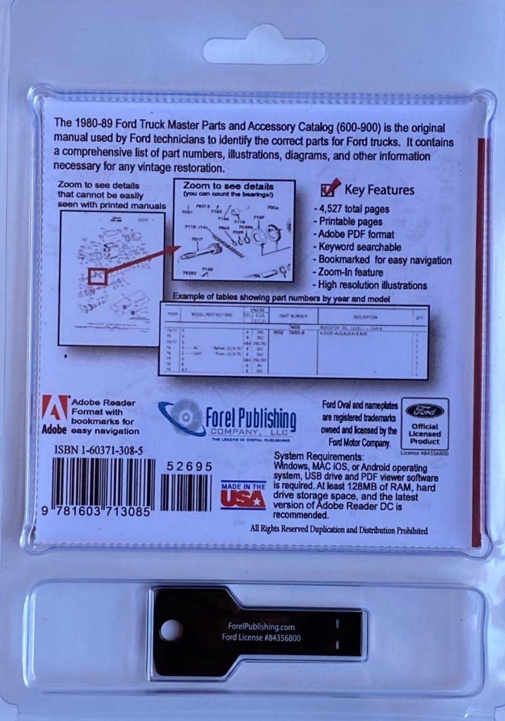 1980/89 Ford Truck Master Parts and Accessories Catalog (600900