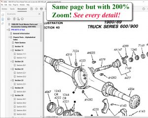 Screenshot 1980/89 Ford Truck Master Parts and Accessories Catalog (600-900)