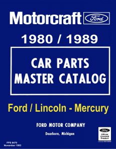 1980/89 Ford/Lincoln-Mercury Car Master Parts and Accessories Catalog