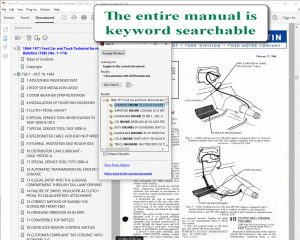 Screenshot for the 1964-1971 Ford Car and Truck Technical Service Bulletins (TSB) (No. 1-174)