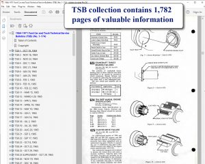 Screenshot for the 1964-1971 Ford Car and Truck Technical Service Bulletins (TSB) (No. 1-174)
