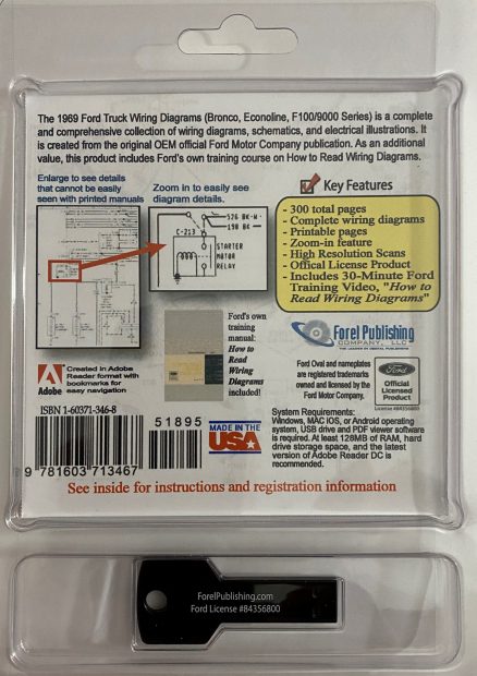 USB for the 1969 Ford Truck Wiring Diagrams (Bronco, Econoline, F100-350 Series)