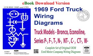 eBook Cover for the 1969 Ford Truck Wiring Diagrams (Bronco, Econoline, F100-350 Series)
