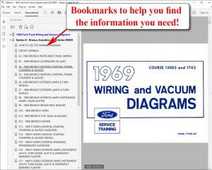 Screenshot for the 1969 Ford Truck Wiring Diagrams (Bronco, Econoline, F100-350 Series)