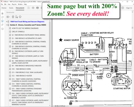 Screenshot for the 1969 Ford Truck Wiring Diagrams (Bronco, Econoline, F100-350 Series)