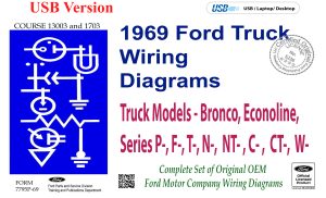 USB Cover for the 1969 Ford Truck Wiring Diagrams (Bronco, Econoline, F100-350 Series)