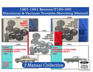 Cover version 1987-1991 Bronco/F150-F350 Electrical & Vacuum Trouble-Shooting Manual - 5 Manual Collection