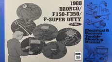 1988 Ford Bronco Owners Manual – User Guide Reference Book, Fuses Fluids, Operator Literature, BISHKO Reprint