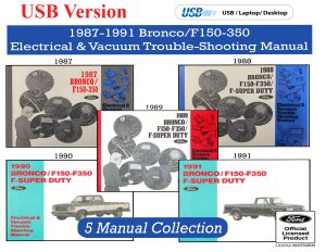 USB version 1987-1991 Bronco/F150-F350 Electrical & Vacuum Trouble-Shooting Manual - 5 Manual Collection