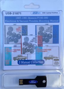 USB Clamshell 1987-1991 Bronco/F150-F350 Electrical & Vacuum Trouble-Shooting Manual - 5 Manual Collection