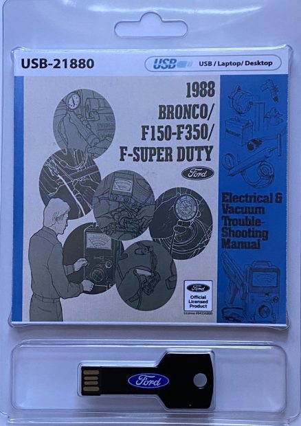 USB Front Cover for the 1988 Ford Electrical & Vacuum Trouble-Shooting Manual (EVTM) for Bronco / F150-F350 / F-Super Duty