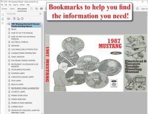 Screenshot of 1987 Mustang Electrical & Vacuum Trouble-Shooting Manual (EVTM)