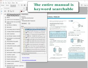 Screenshot of 1987 Mustang Electrical & Vacuum Trouble-Shooting Manual (EVTM)