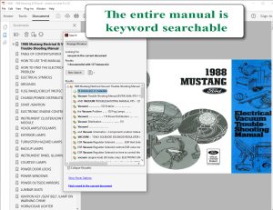 Screenshot for 1988 Mustang Electrical & Vacuum Trouble-Shooting Manual (EVTM)