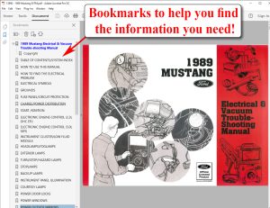 Screenshot 1989 Mustang Electrical & Vacuum Trouble-Shooting Manual (EVTM)
