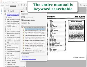 Screenshot 1989 Mustang Electrical & Vacuum Trouble-Shooting Manual (EVTM)