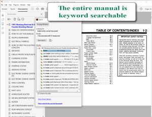 Screenshot 1991 Mustang Electrical & Vacuum Trouble-Shooting Manual (EVTM)